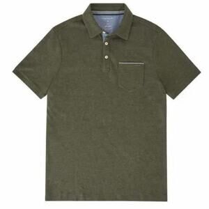 Tahari Men's Polo Shirt Front Pocket Green Size Large NWT